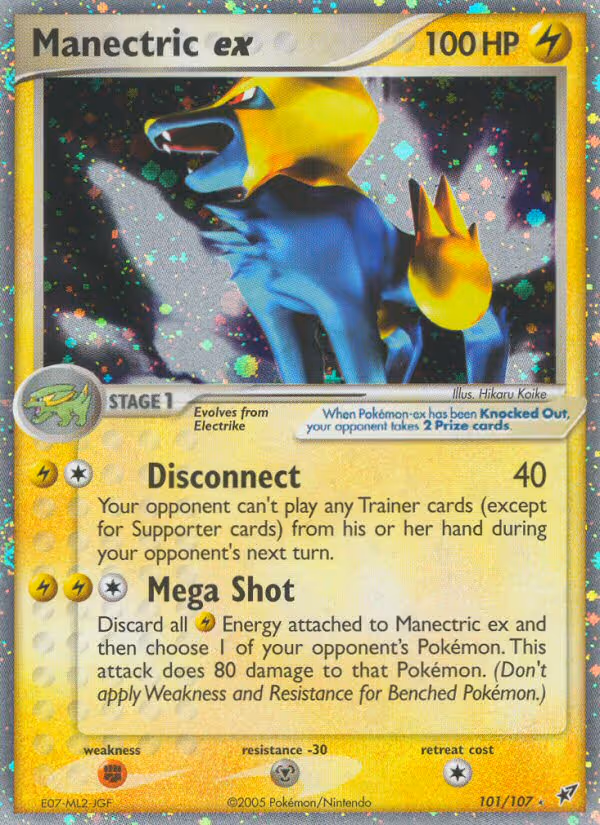 Manectric ex 101/107 Pokemon card