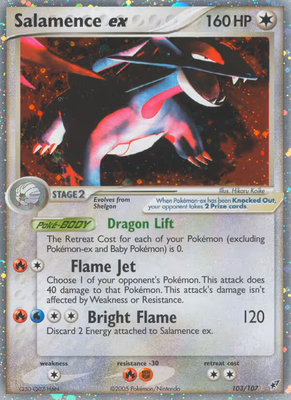 Salamence ex 103/107 Pokemon card