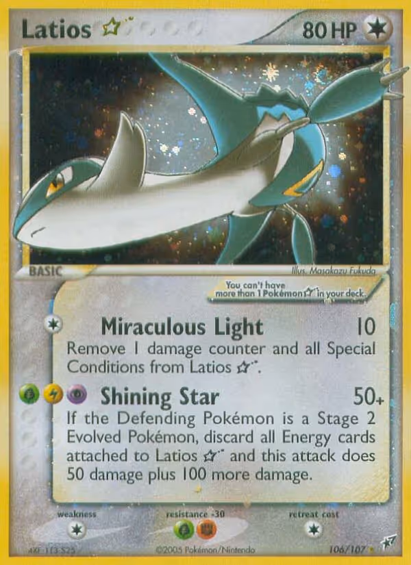 Latios Star 106/107 Pokemon card