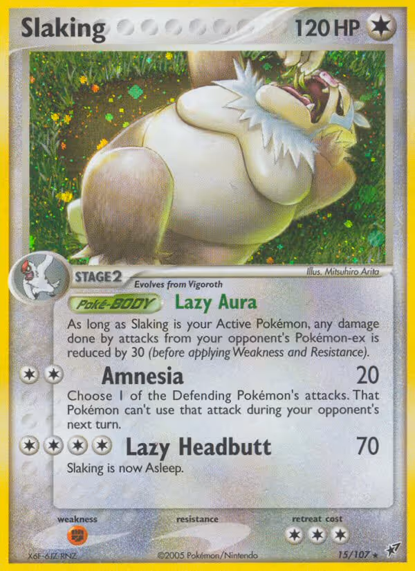 Slaking 15/107 Pokemon card