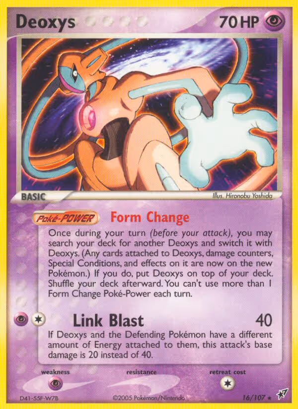 Deoxys 16/107 Pokemon card