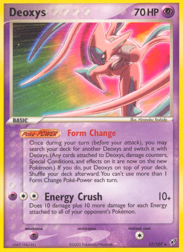 Deoxys 17/107 Pokemon card