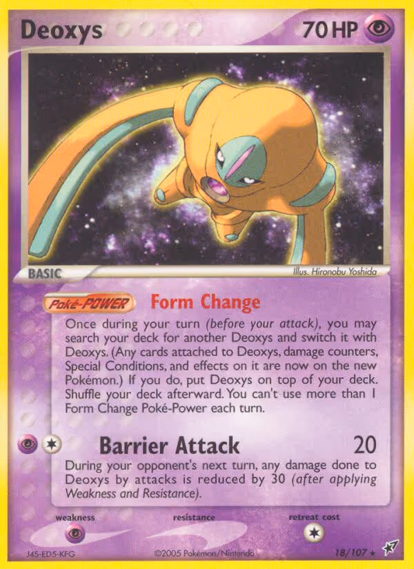 Deoxys 18/107 Pokemon card