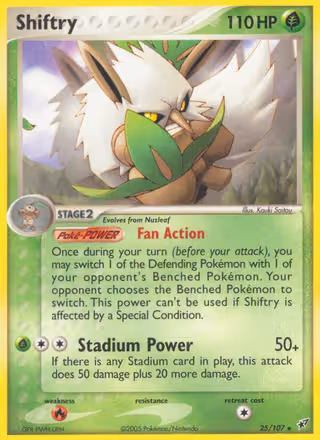 Shiftry 25/107 Pokemon card