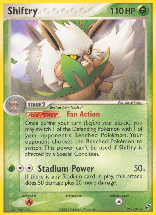 Shiftry 25/107 Pokemon card