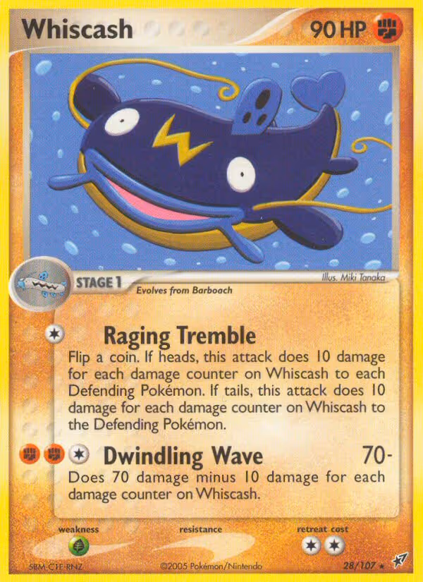 Whiscash 28/107 Pokemon card