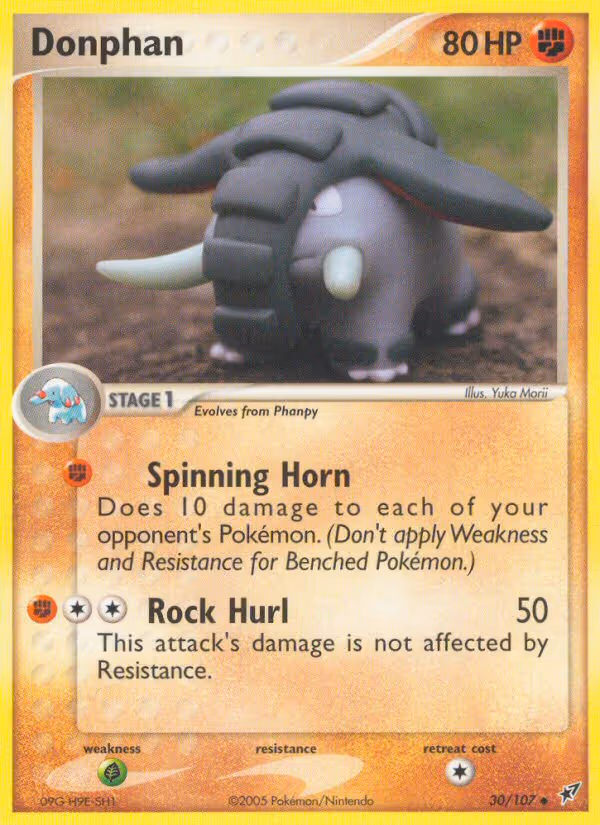 Donphan 30/107 Pokemon card