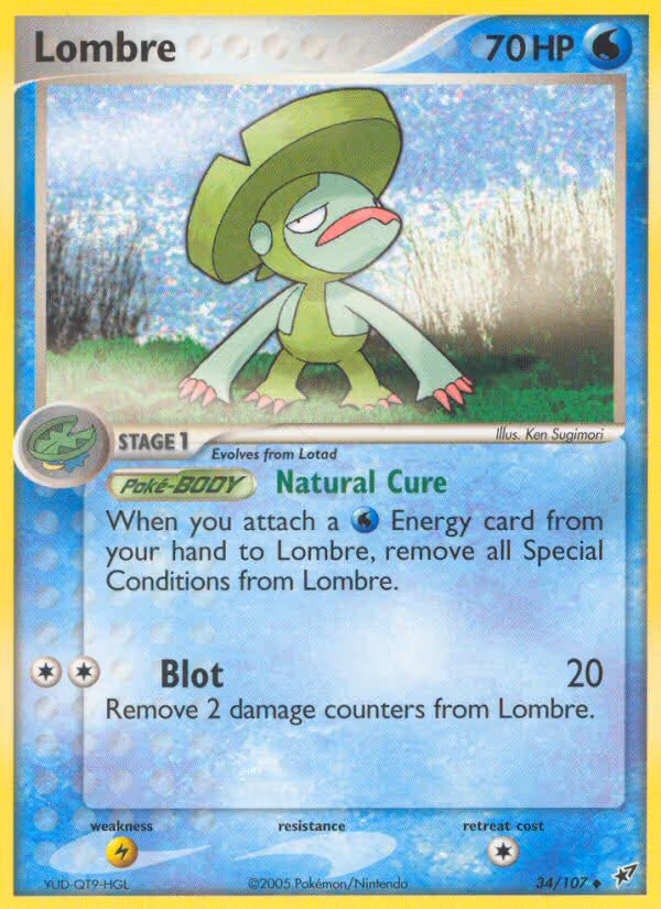 Lombre 34/107 Pokemon card