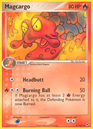 Magcargo 37/107 Pokemon card
