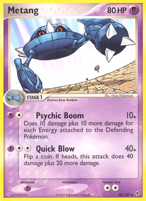 Metang 40/107 Pokemon card