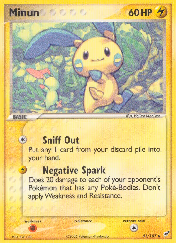 Minun 41/107 Pokemon card
