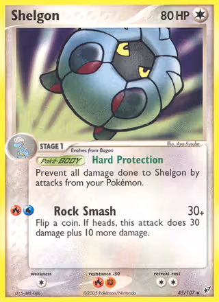 Shelgon 45/107 Pokemon card