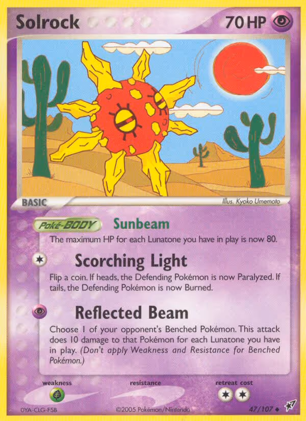 Solrock 47/107 Pokemon card