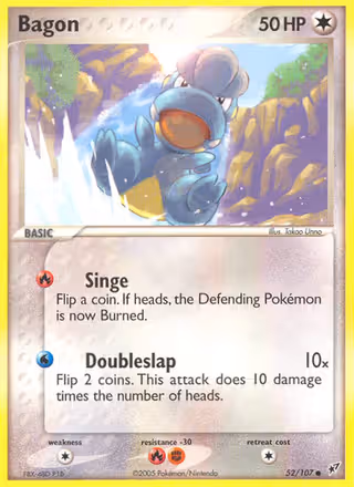 Bagon 52/107 Pokemon card