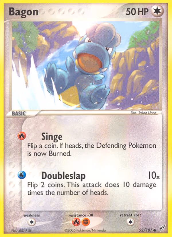 Bagon 52/107 Pokemon card