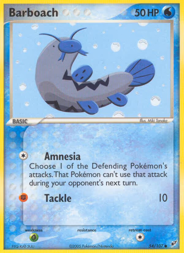 Barboach 54/107 Pokemon card