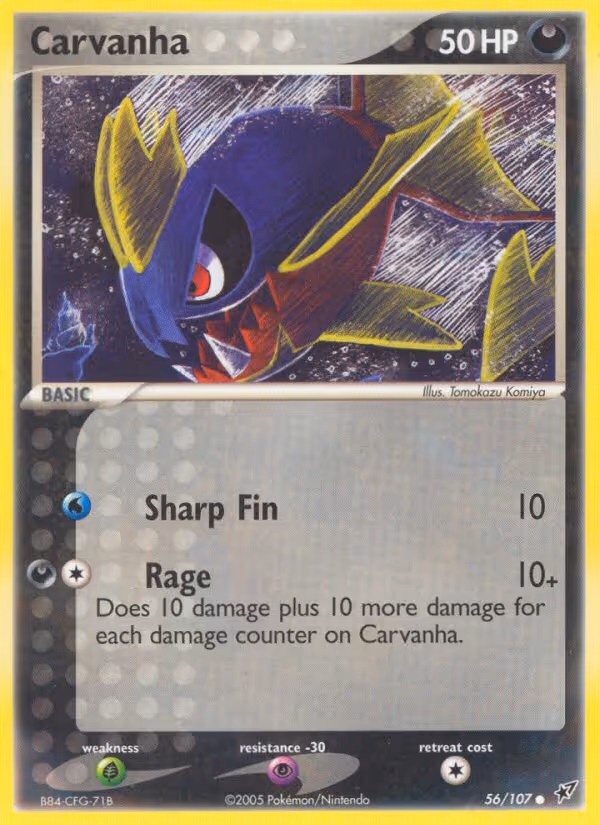 Carvanha 56/107 Pokemon card