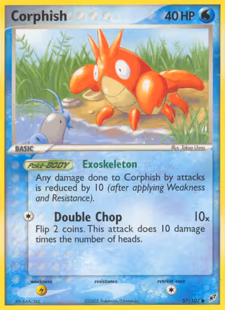 Corphish 57/107 Pokemon card