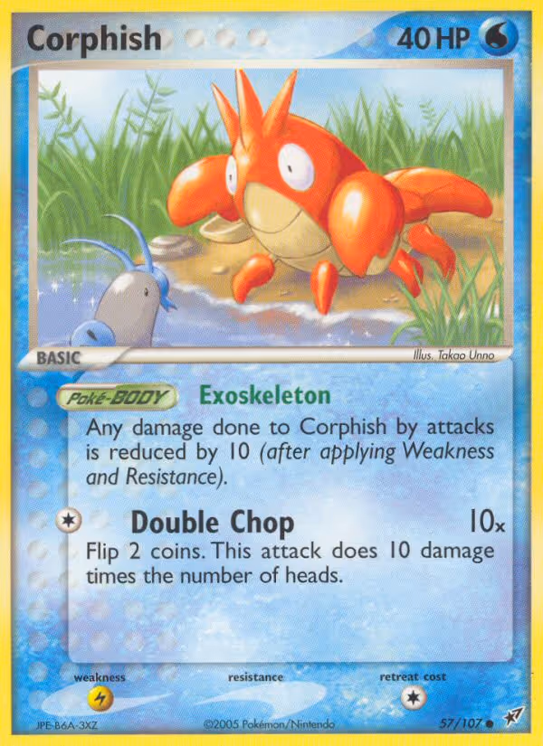 Corphish 57/107 Pokemon card