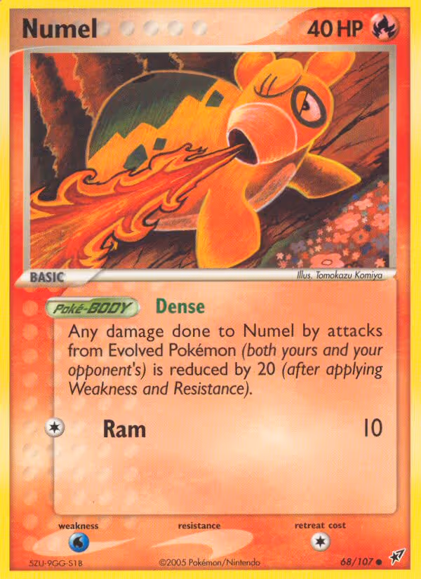 Numel 68/107 Pokemon card