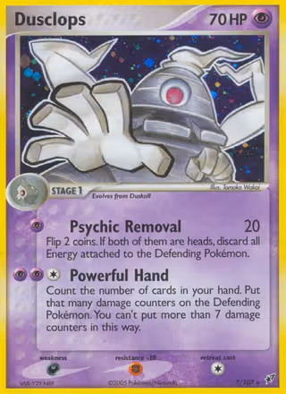 Dusclops 7/107 Pokemon card