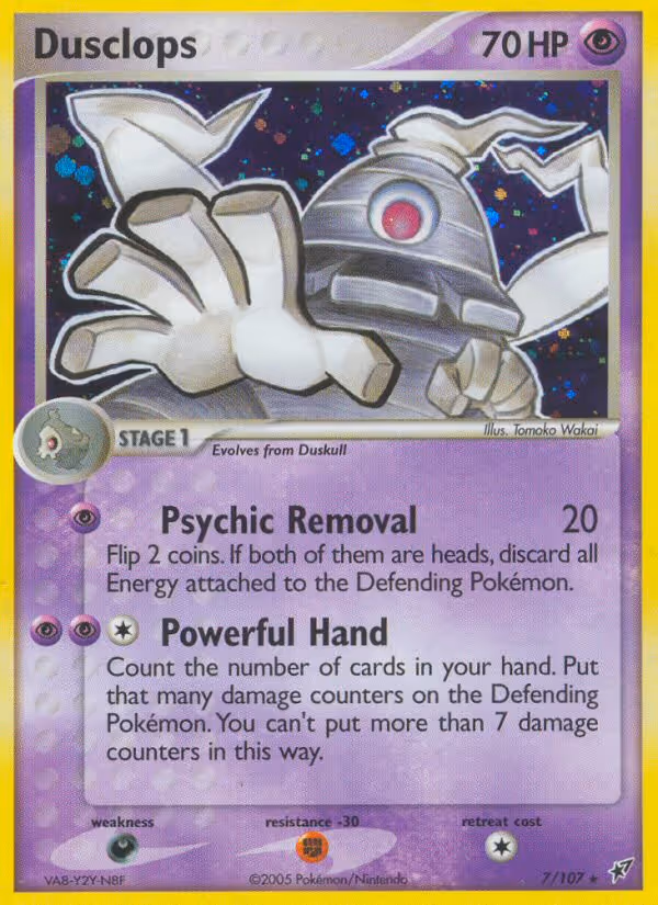 Dusclops 7/107 Pokemon card