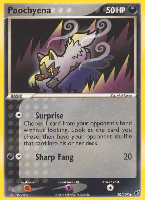 Poochyena 70/107 Pokemon card