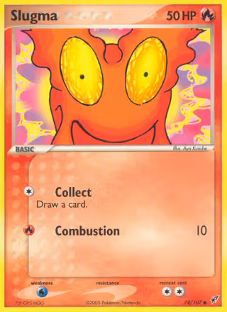 Slugma 74/107 Pokemon card