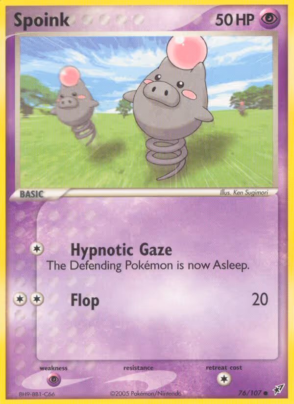 Spoink 76/107 Pokemon card