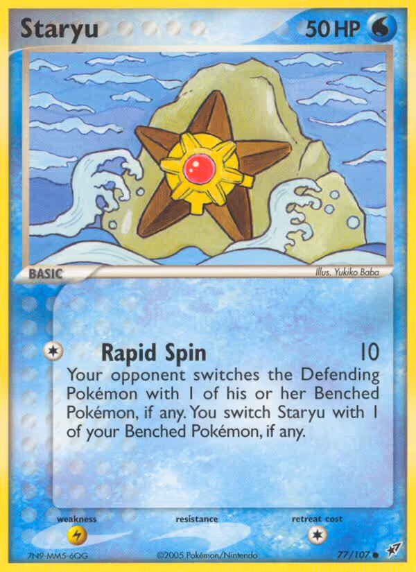 Staryu 77/107 Pokemon card