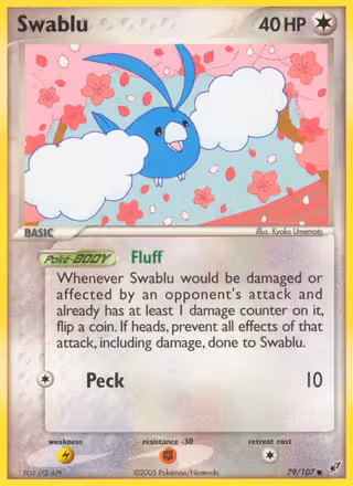 Swablu 79/107 Pokemon card