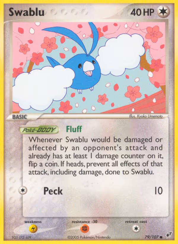 Swablu 79/107 Pokemon card