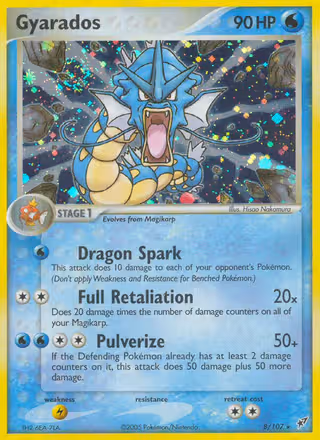 Gyarados 8/107 Pokemon card