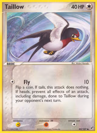 Taillow 80/107 Pokemon card