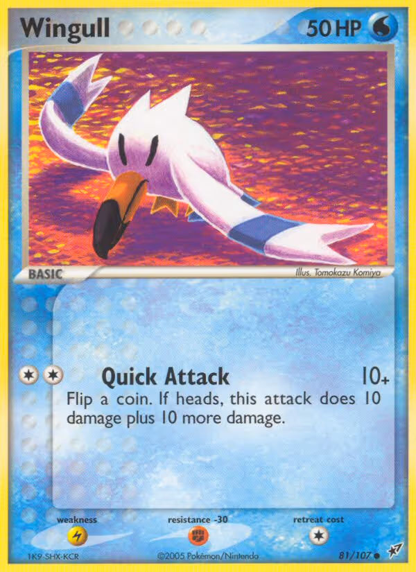 Wingull 81/107 Pokemon card