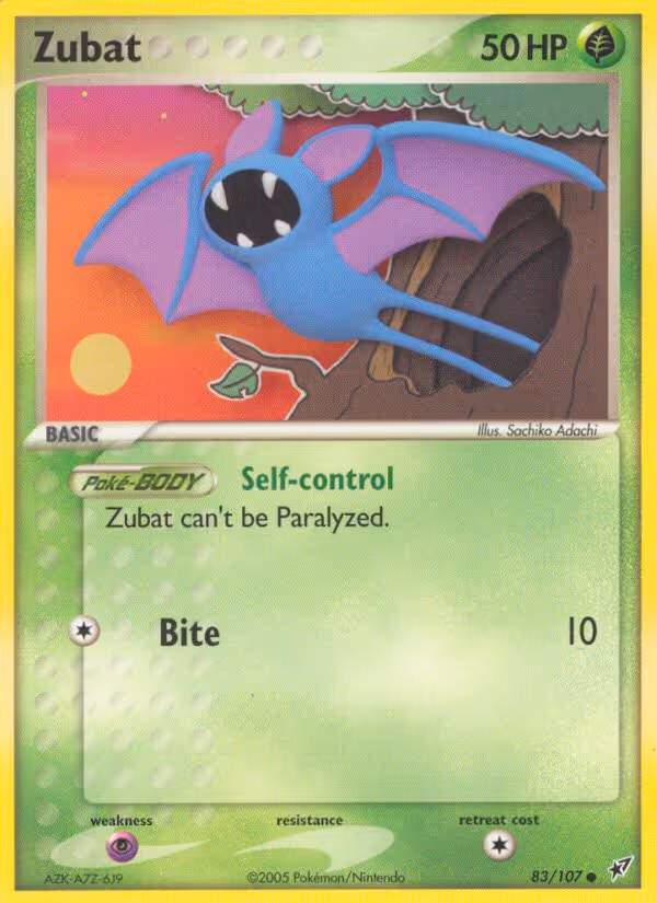 Zubat 83/107 Pokemon card