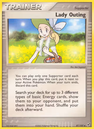 Lady Outing 87/107 Pokemon card