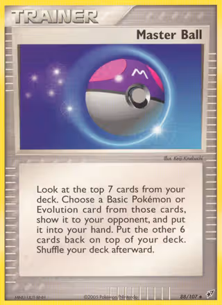 Master Ball 88/107 Pokemon card