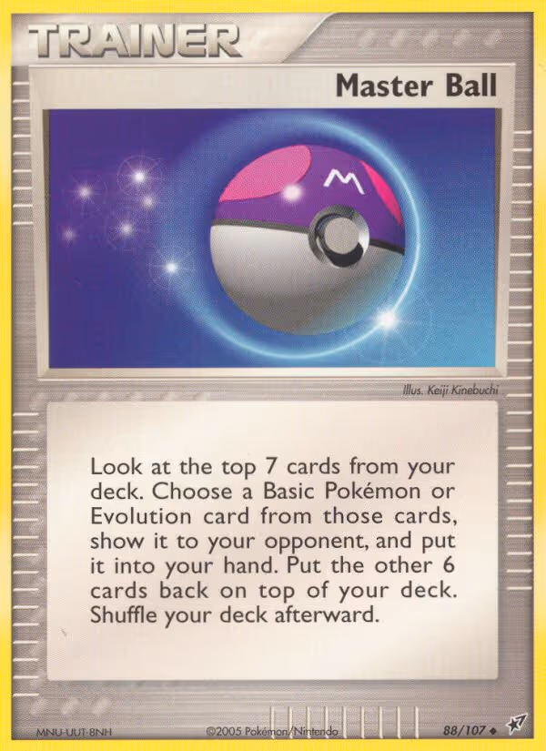 Master Ball 88/107 Pokemon card