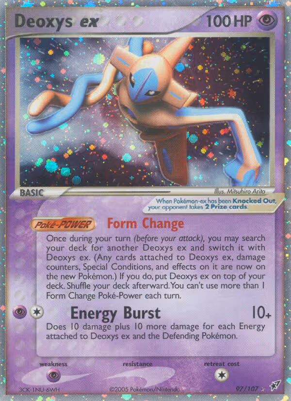 Deoxys ex 97/107 Pokemon card