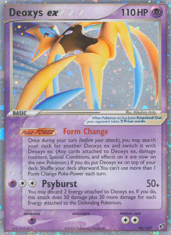 Deoxys ex 98/107 Pokemon card