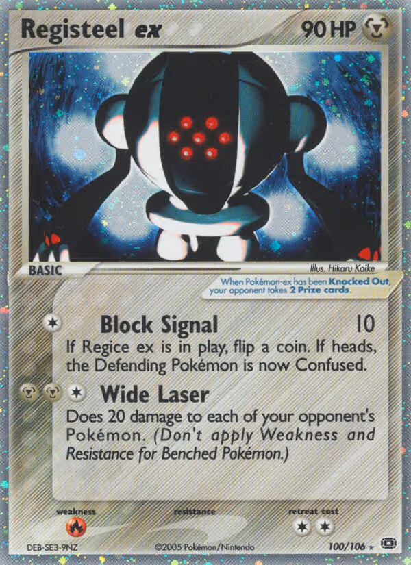 Registeel ex 100/106 Pokemon card