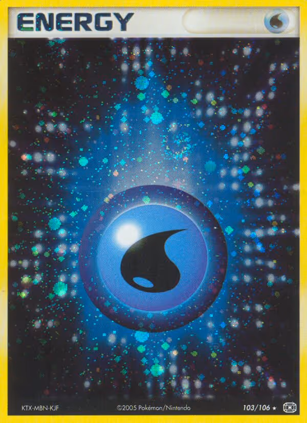 Water Energy 103/106 Pokemon card