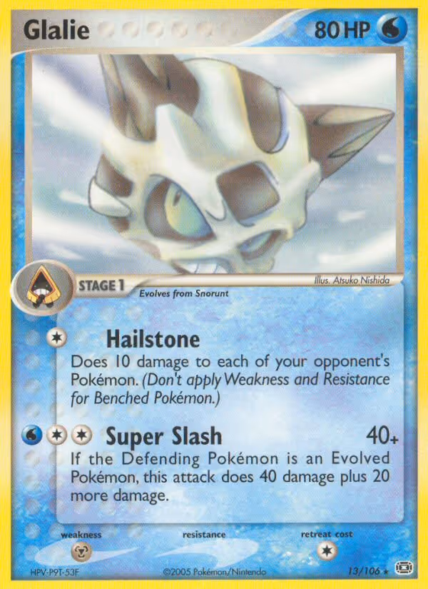 Glalie 13/106 Pokemon card