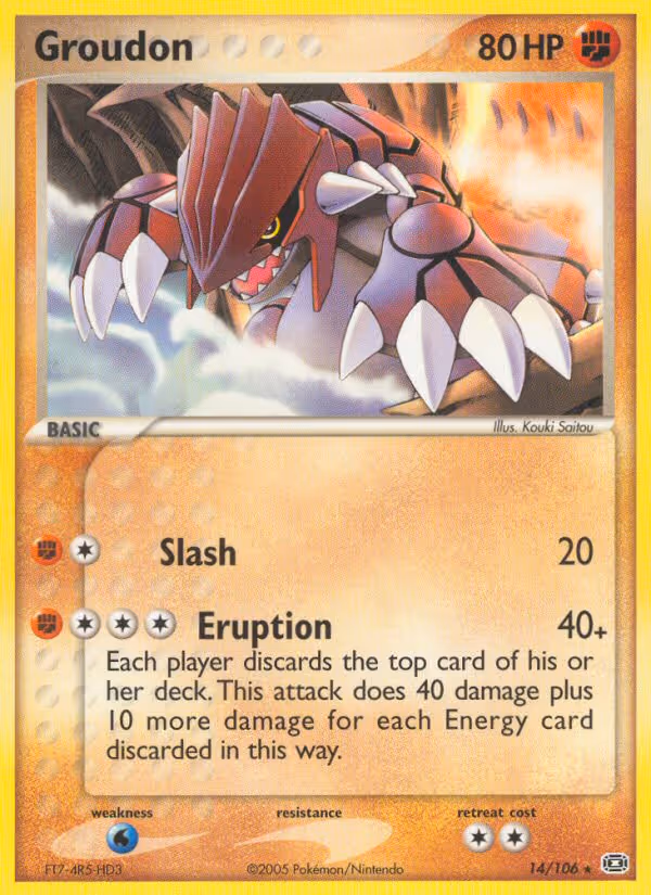 Groudon 14/106 Pokemon card