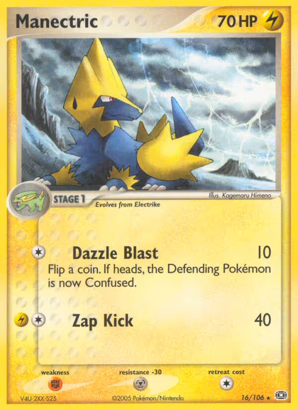 Manectric 16/106 Pokemon card
