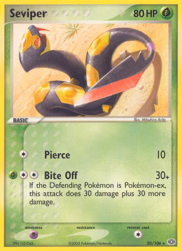 Seviper 20/106 Pokemon card