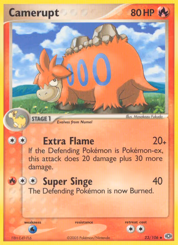 Camerupt 23/106 Pokemon card