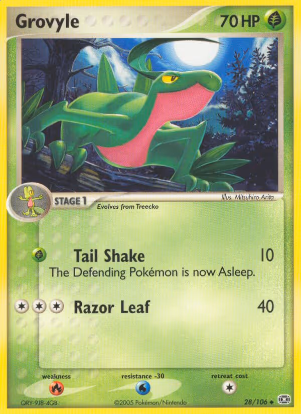 Grovyle 28/106 Pokemon card