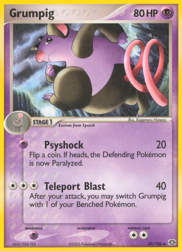 Grumpig 29/106 Pokemon card